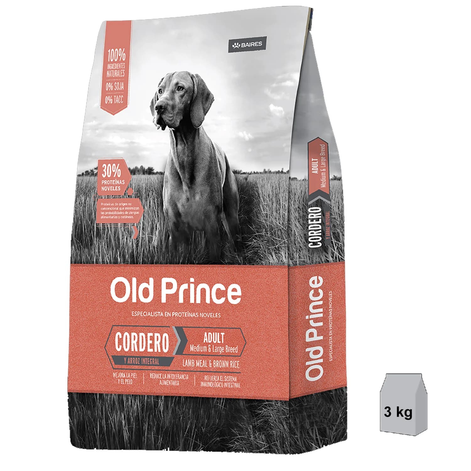 OLD PRINCE PERRO ADULTO MED&LAR L&R 3KG