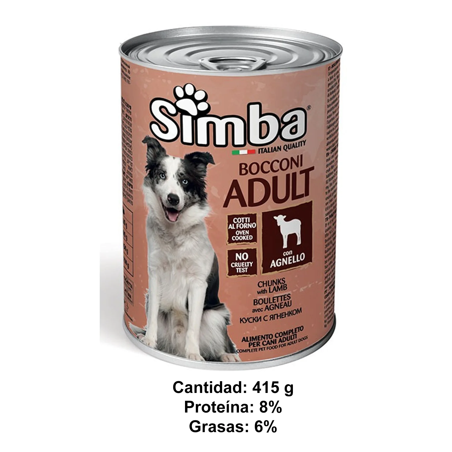 TREAT SIMBA LATA PERRO 415G CORDERO