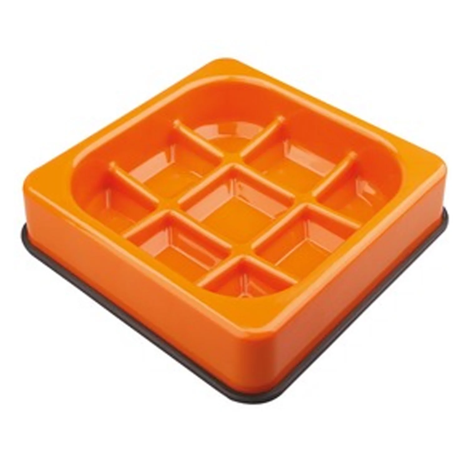PLATO COMER DESPACIO WAFFLE NARANJA
