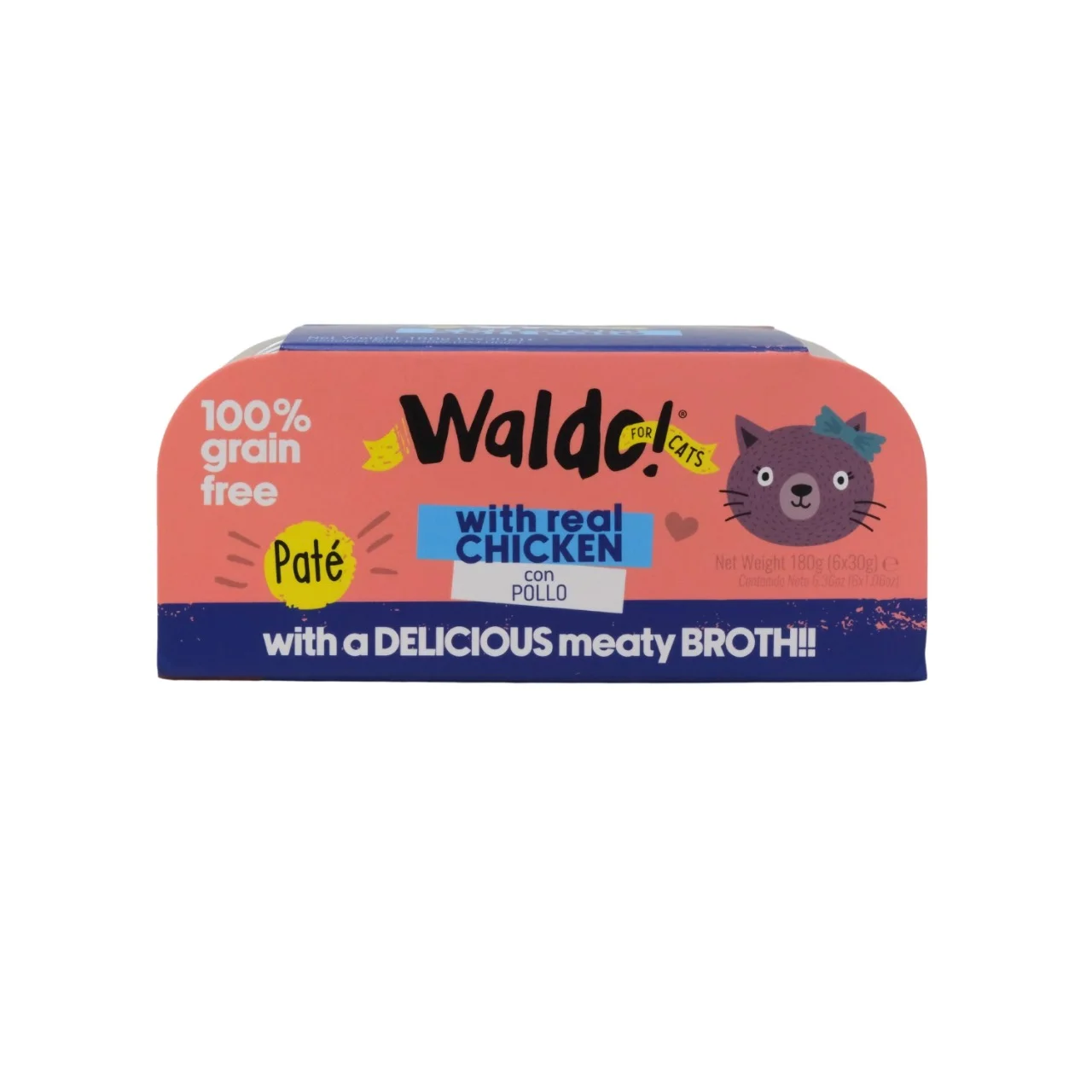 WALDO FOR CATS TARRINAS 6PACK CHICKEN30G